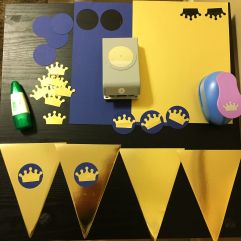 Making banners with punched crowns